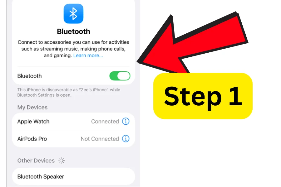 How to Connect Samsung Earbuds to an iPhone step 1