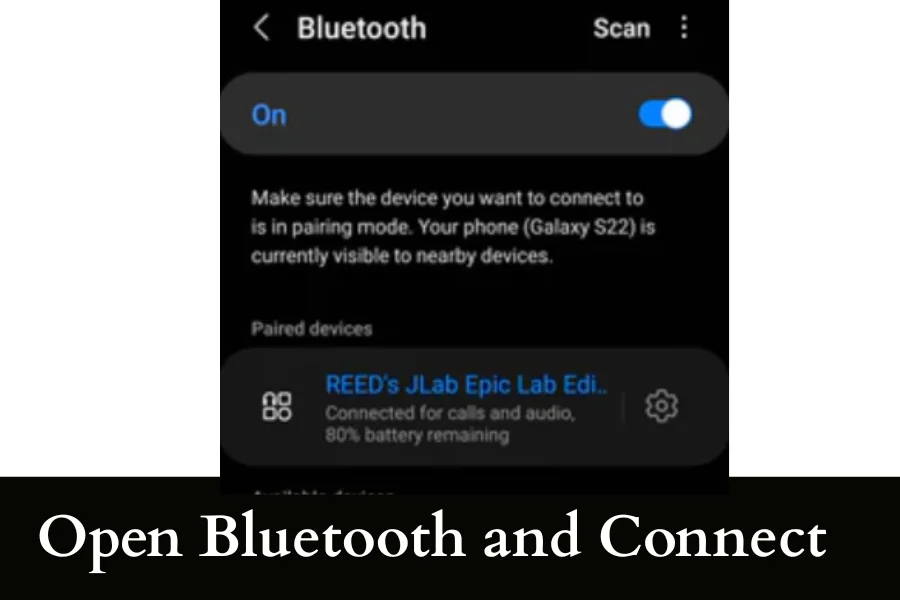 How to Pair JLab Earbuds 2 step