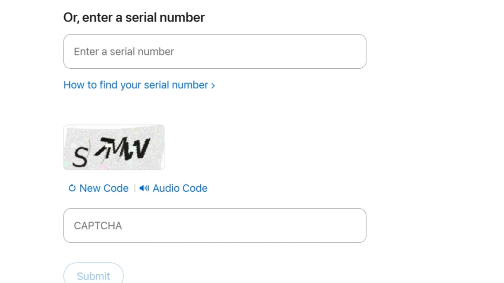 Check AirPods Warranty via Method 01 From Apple's Check Coverage Website