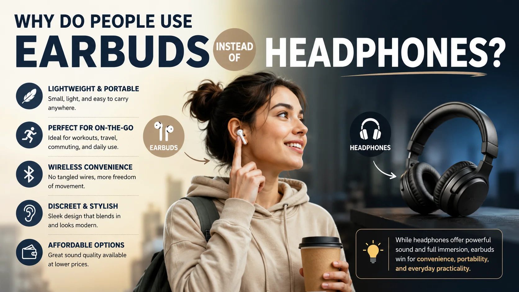 Why Do People Use Earbuds Instead of Headphones